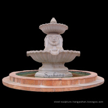 Outdoor natural stone large marble water fountain for sale